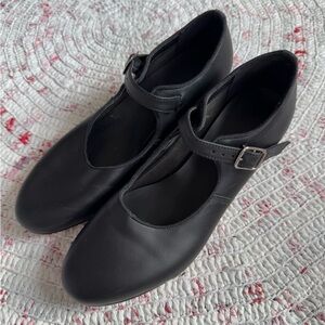 Capezio Character Mary Jane Black Heels Shoes Size 6.5 GUC